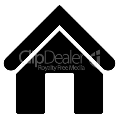 Home flat black color icon