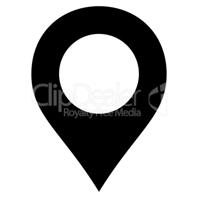 Map Marker flat black color icon