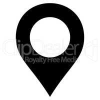Map Marker flat black color icon