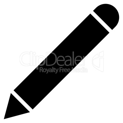 Pencil flat black color icon