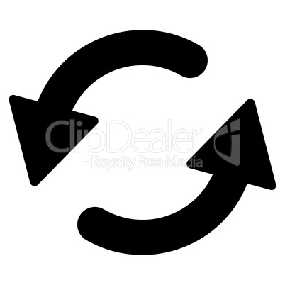 Refresh Ccw flat black color icon