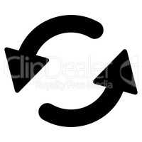 Refresh Ccw flat black color icon