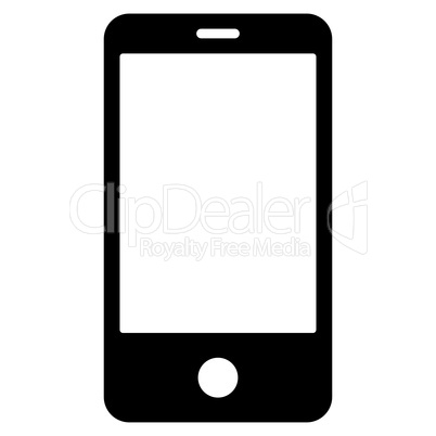 Smartphone flat black color icon