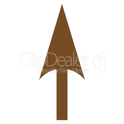 Arrow Axis Y flat brown color icon