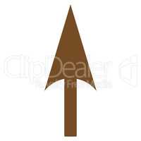 Arrow Axis Y flat brown color icon