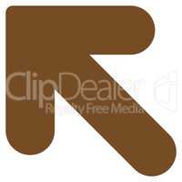 Arrow Up Left flat brown color icon