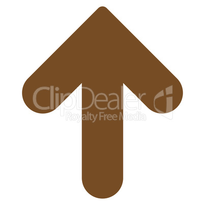 Arrow Up flat brown color icon