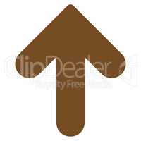 Arrow Up flat brown color icon