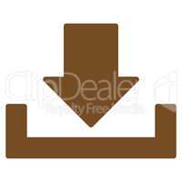 Download flat brown color icon