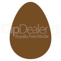 Egg flat brown color icon