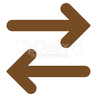 Flip Horizontal flat brown color icon