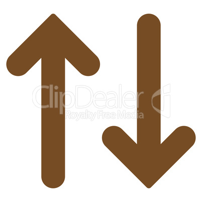Flip Vertical flat brown color icon