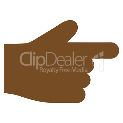 Index Finger flat brown color icon