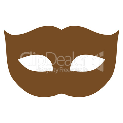Privacy Mask flat brown color icon