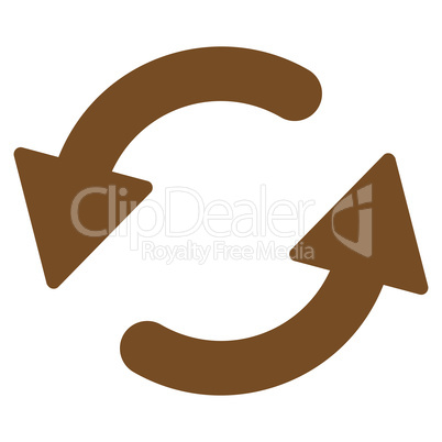Refresh Ccw flat brown color icon