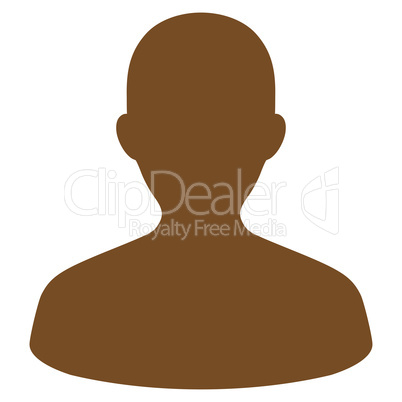 User flat brown color icon