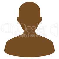 User flat brown color icon