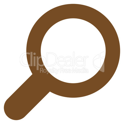 View flat brown color icon