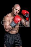 Portrait of boxer with red gloves