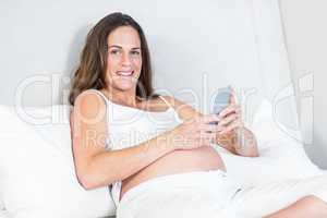 Portrait of woman using mobile phone