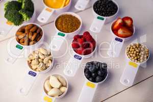 Portion cups of healthy ingredients