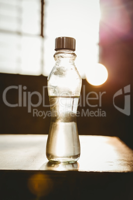 Water bottle on top of plyo box