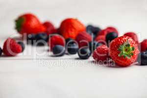 Fresh berries in close up