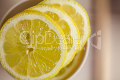 Portion cup of lemon slices