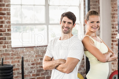 Couple having their arms crossed