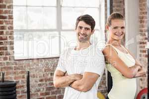 Couple having their arms crossed