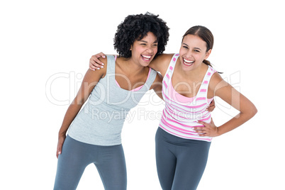 Cheerful female friends