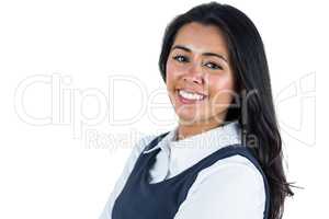 Happy woman with folded arms