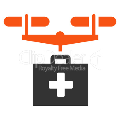 Drug Drone Delivery Icon