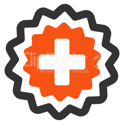 Medical Cross Stamp Icon