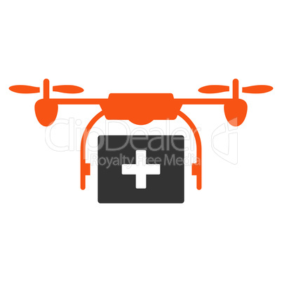 Medical Drone Shipment Icon