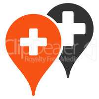 Medical Map Markers Icon