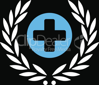 bg-Black Bicolor Blue-White--health care embleme.eps
