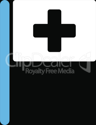 bg-Black Bicolor Blue-White--hospital flag.eps