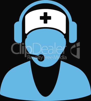 bg-Black Bicolor Blue-White--hospital receptionist.eps