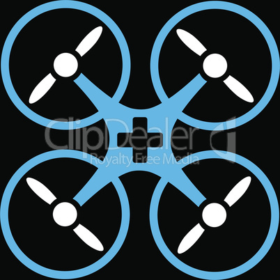 bg-Black Bicolor Blue-White--medical drone.eps