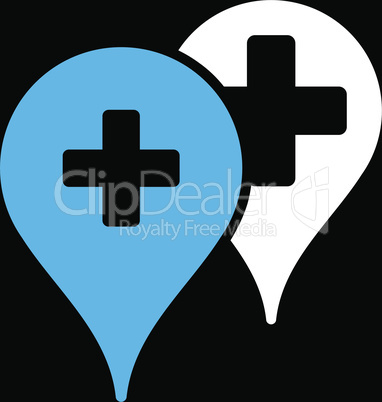 bg-Black Bicolor Blue-White--medical map markers.eps