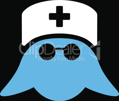 bg-Black Bicolor Blue-White--medical nurse head.eps