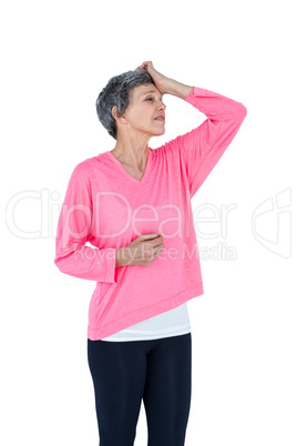 Mature woman suffering from headache