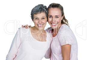 Portrait of cheerful mother and daughter