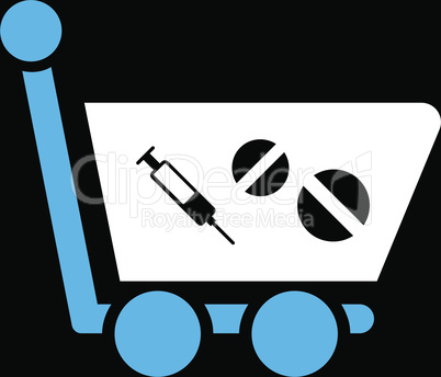 bg-Black Bicolor Blue-White--medication shopping cart.eps