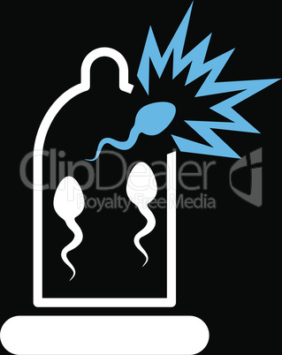 bg-Black Bicolor Blue-White--damaged condom with sperm.eps
