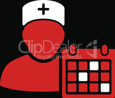 bg-Black Bicolor Red-White--doctor calendar.eps