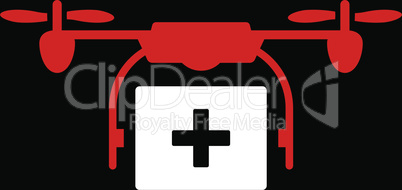 bg-Black Bicolor Red-White--medical drone shipment.eps
