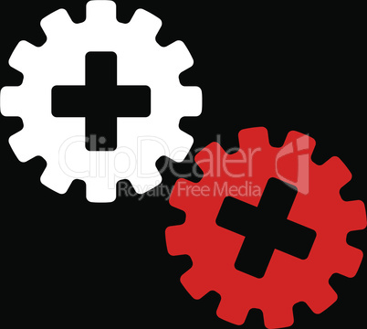 bg-Black Bicolor Red-White--medical gears.eps