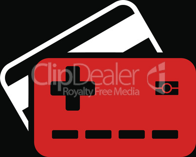 bg-Black Bicolor Red-White--medical insurance cards.eps